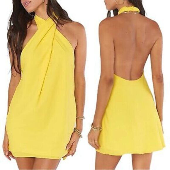 Show Me Your Mumu Jasmine Halter Mini Dress - Picture 1 of 9